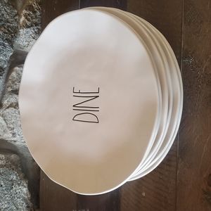 Rae Dunn 6 Dine dinner plates